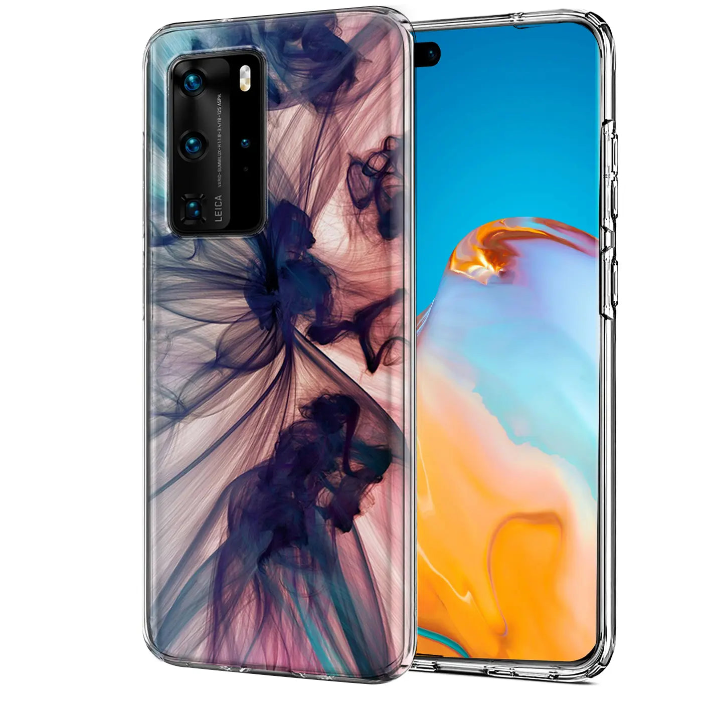 TPU Hülle mit Rauch-Motiv für Huawei P40 Pro, von vorne.