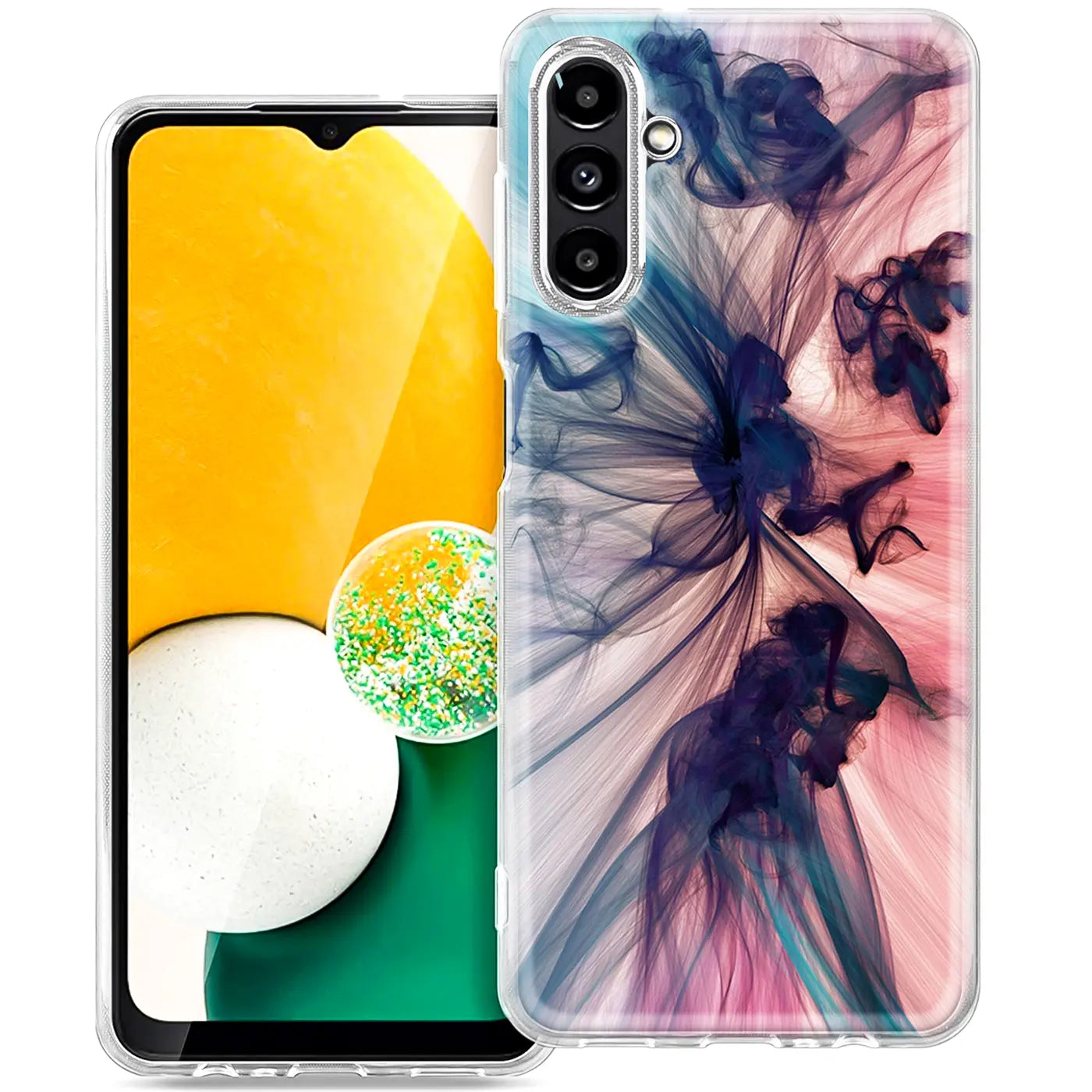 TPU Hülle mit Rauchmuster in Blau/Pink für Samsung Galaxy A13 5G / A04s