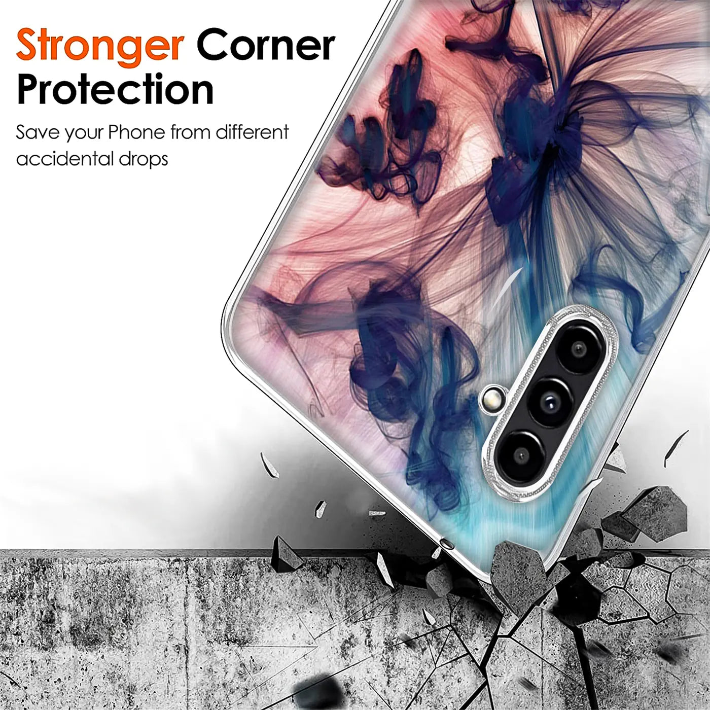 TPU Hülle mit Rauchmotiv, Nahaufnahme, Samsung Galaxy A13 5G / A04s