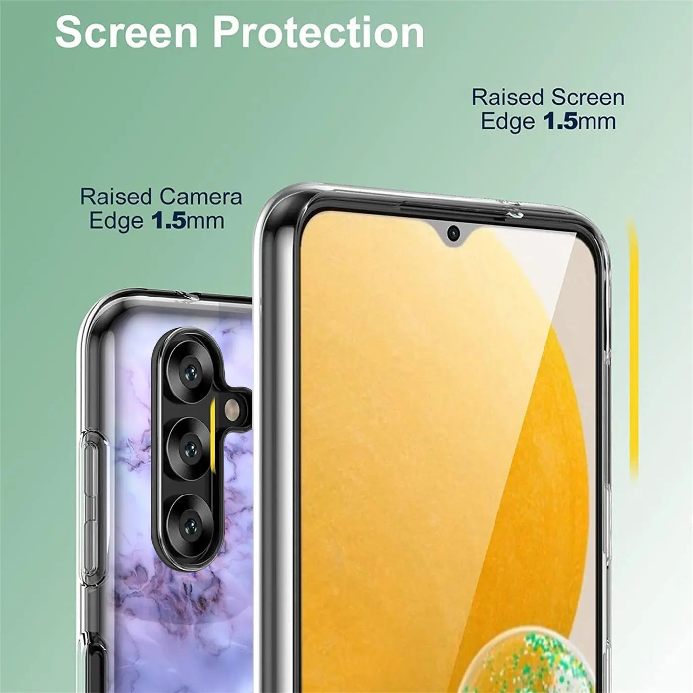 Transparente TPU-Hülle mit Marmormuster für Samsung Galaxy A13 5G/A04s, Nahaufnahme