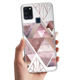 Samsung Galaxy A21s Handyhülle mit buntem Motiv, große Auswahl