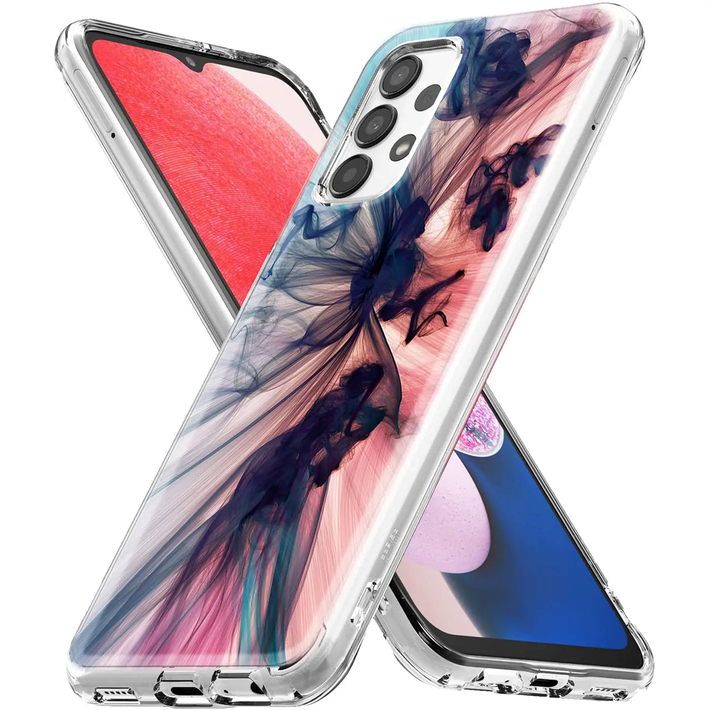 Samsung Galaxy A23 5G Hülle, TPU, Motivdruck, von vorn, blau/pink