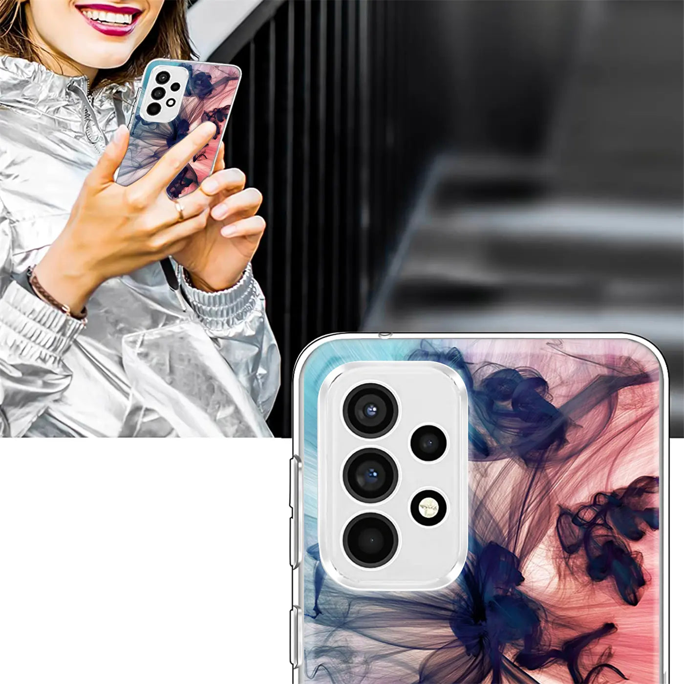 Samsung Galaxy A33 5G Hülle, TPU, Motivdruck, Nahaufnahme