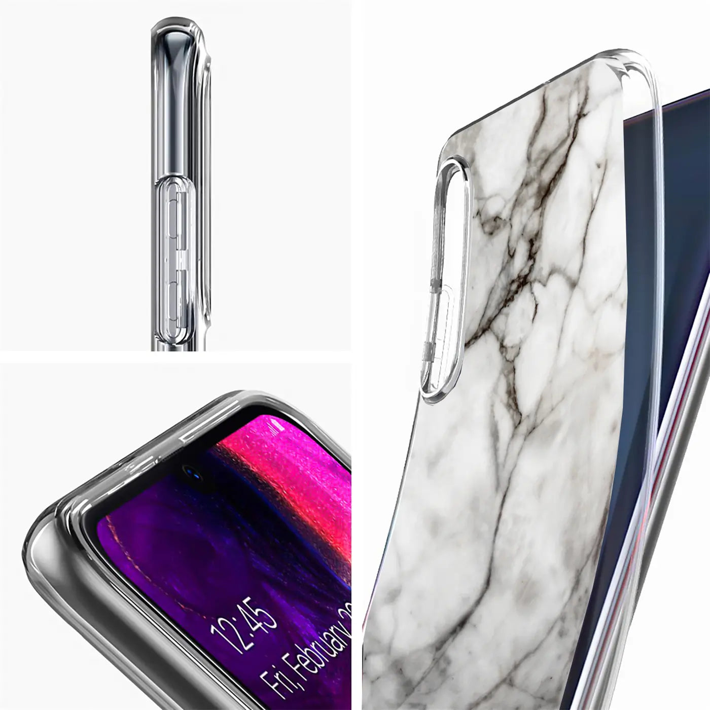 TPU Hülle mit Marmormuster für Samsung A52/A52S 5G, klare Seiten, Nahaufnahme