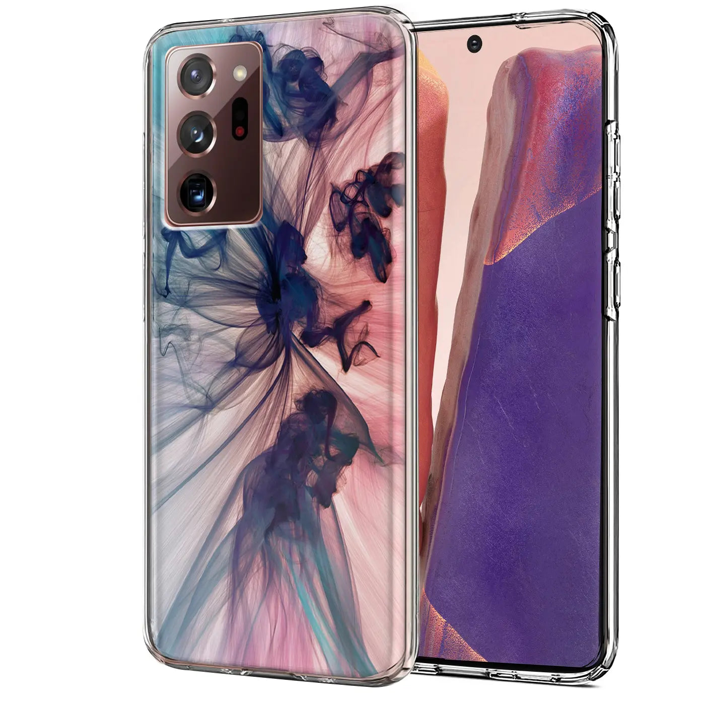 Samsung Galaxy Note 20 Ultra Hülle, TPU, Rauchmuster, Vorder- und Rückansicht