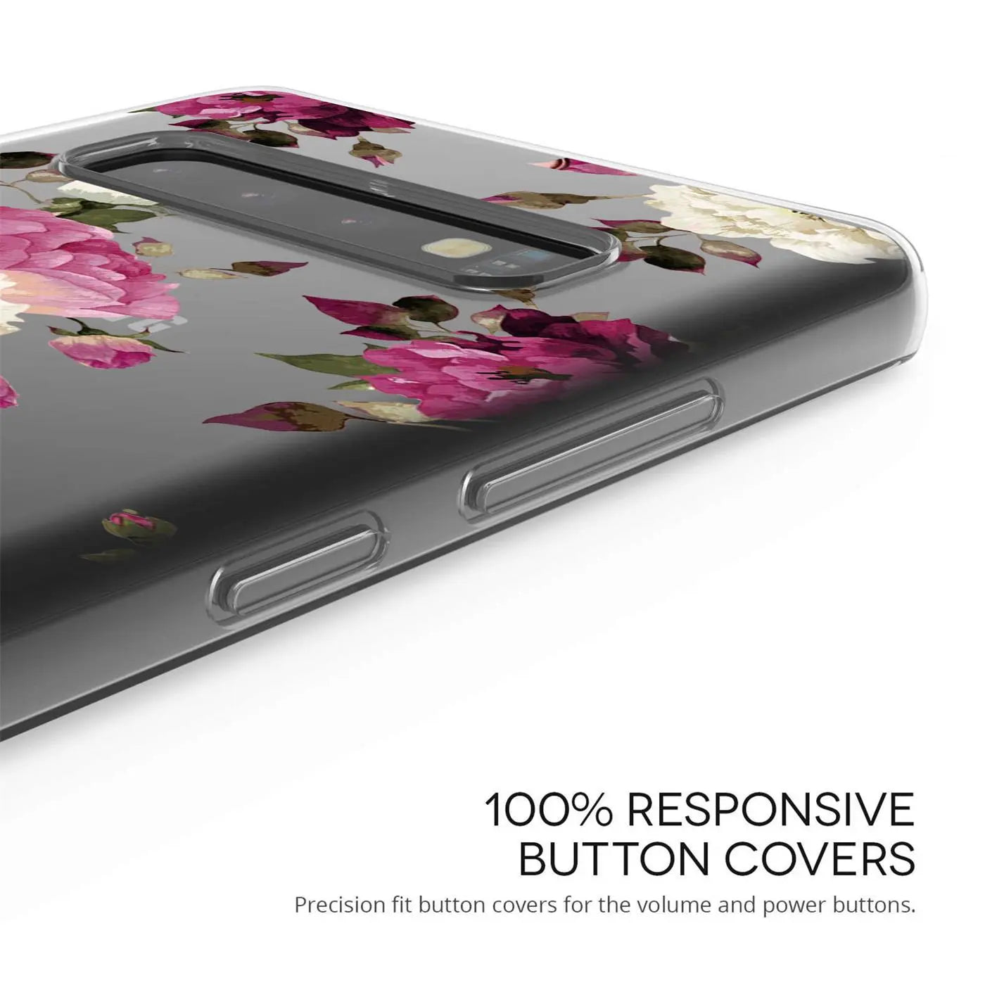 Transparente TPU-Hülle mit Blumenmuster für Samsung Galaxy S20, Seitenansicht