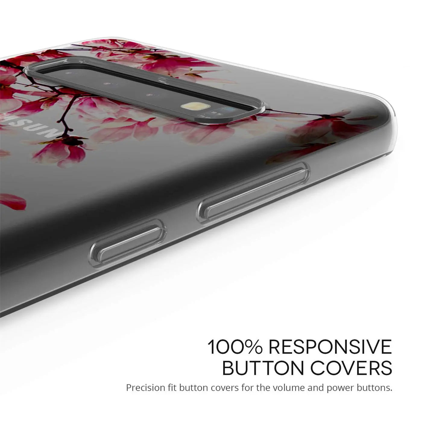 Samsung Galaxy S20 Ultra Hülle aus TPU mit Blumenmotiv, von schräg oben.