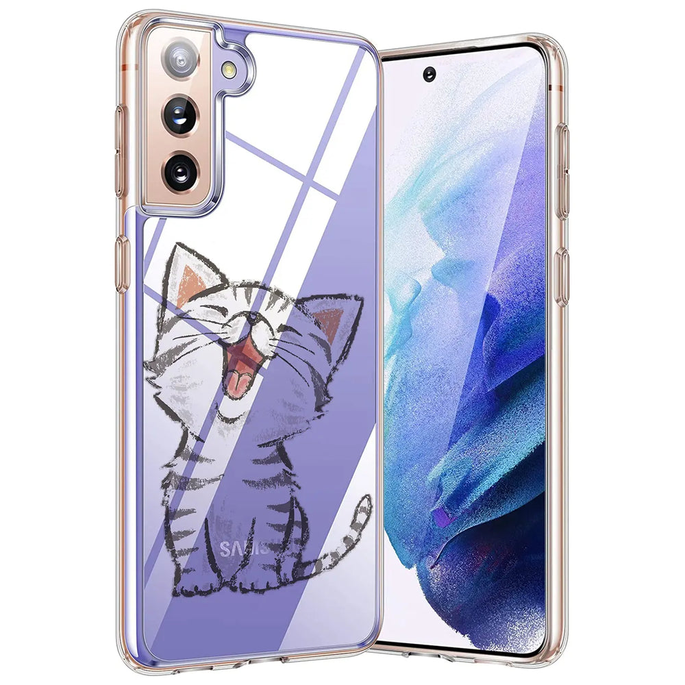 Samsung Galaxy S21 Handyhülle mit buntem Motiv, große Auswahl