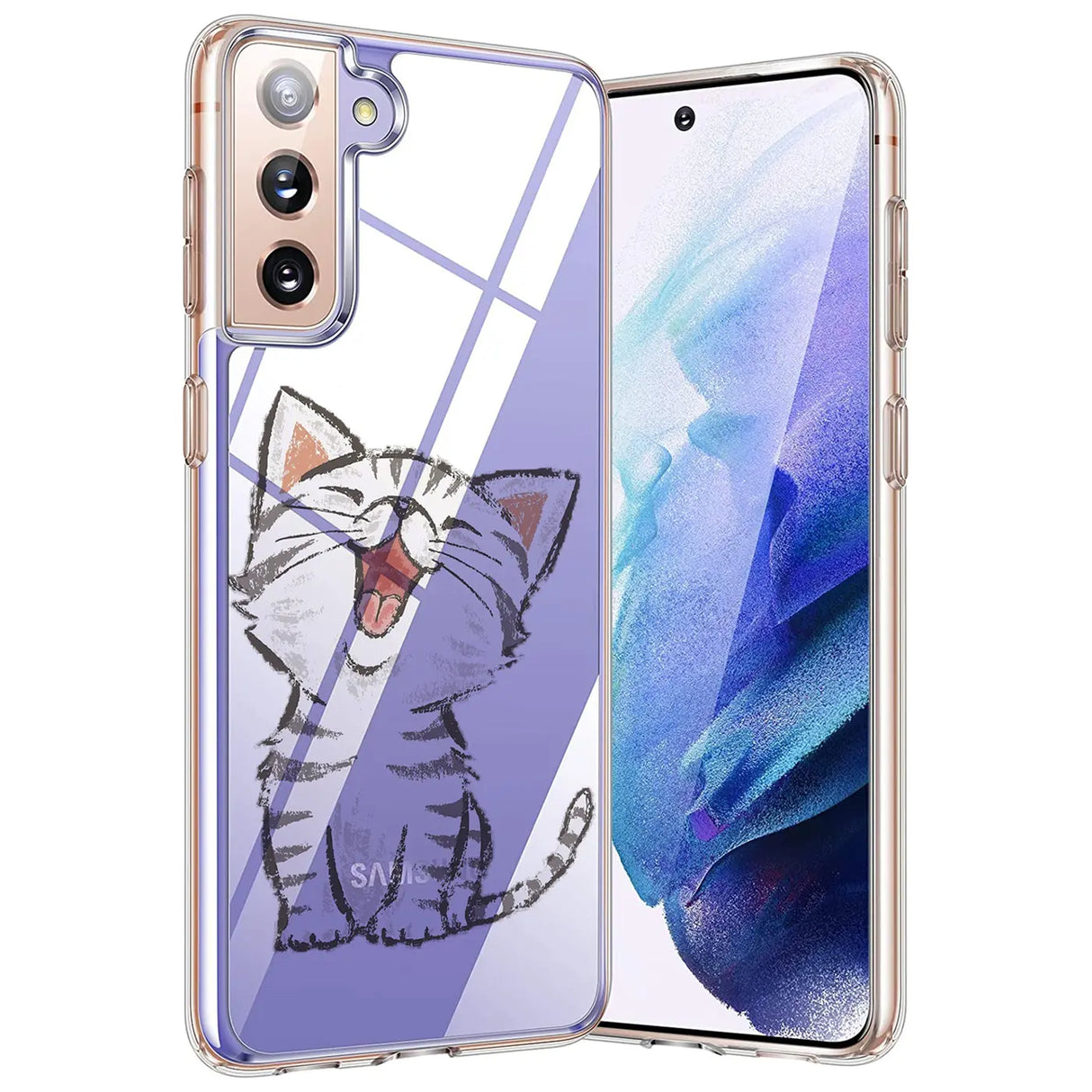 Samsung Galaxy S21 Handyhülle mit buntem Motiv, große Auswahl