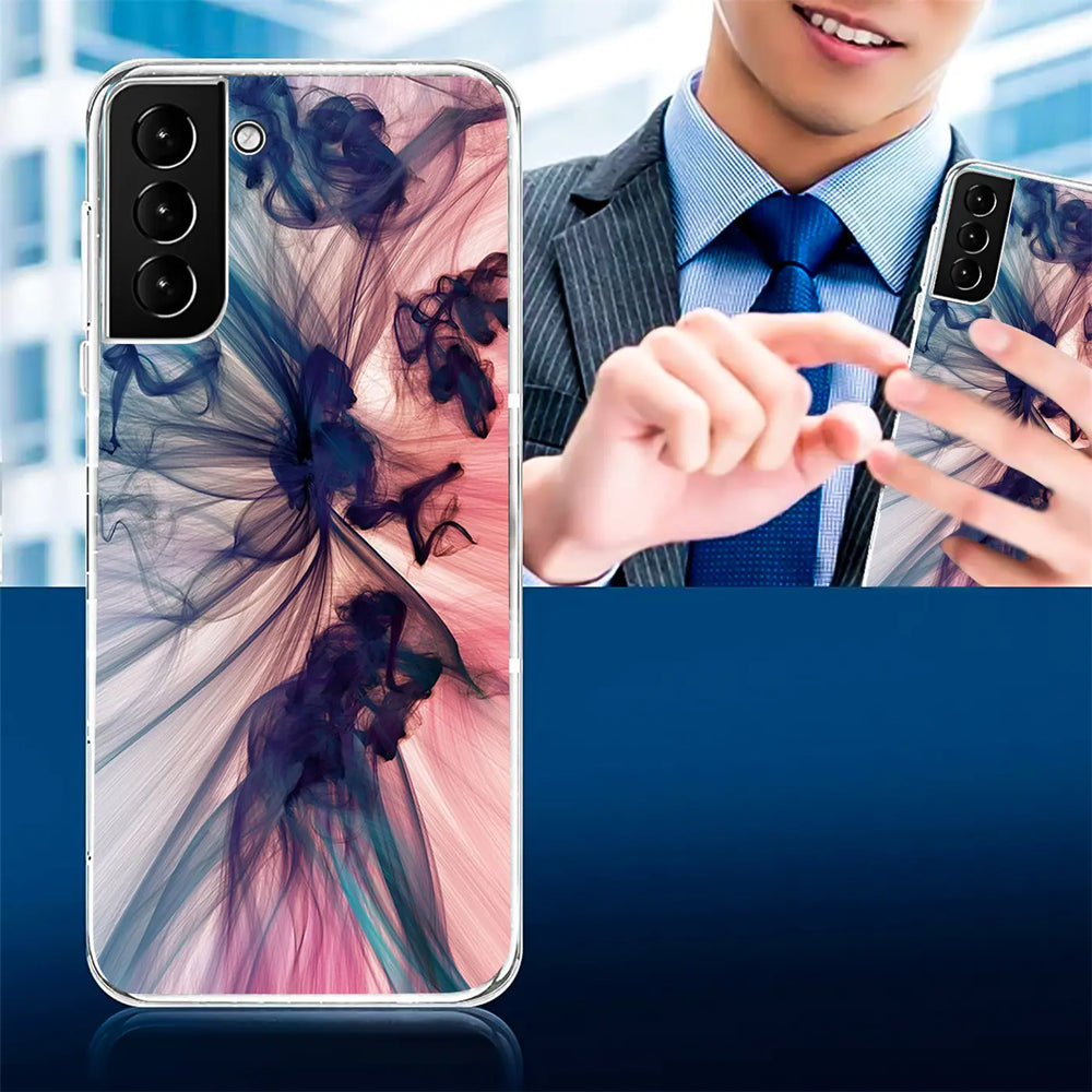 Samsung Galaxy S22 Plus Hülle aus TPU mit Rauchmuster, Vorderansicht