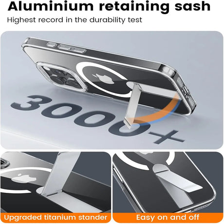 Robuste iPhone 14 Pro Max Hülle mit integriertem Kickstand, starkem Magnetring für MagSafe und stoßfestem Gehäuse