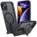 Robuste iPhone 15 Hülle mit integriertem Kickstand, starkem Magnetring für MagSafe und stoßfestem Gehäuse