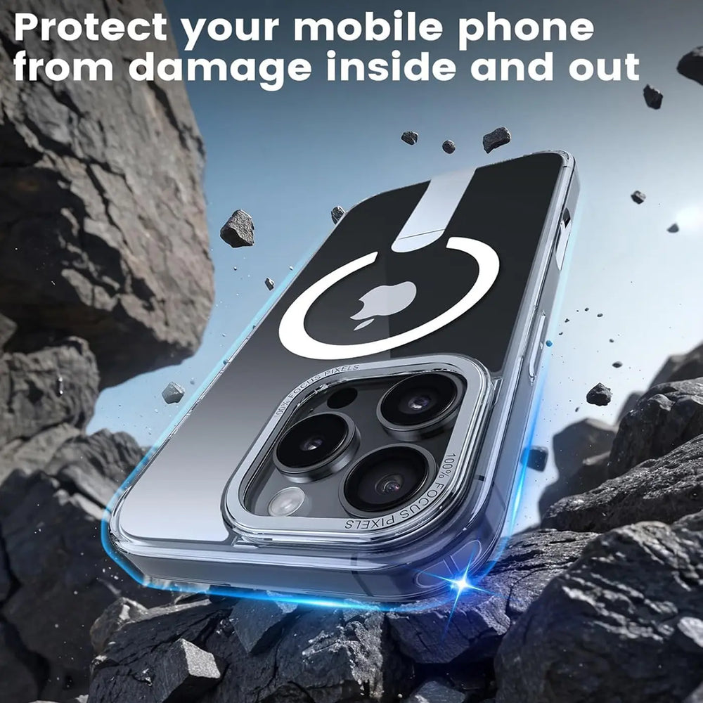Robuste iPhone 16 Pro Max Hülle mit integriertem Kickstand, starkem Magnetring für MagSafe und stoßfestem Gehäuse
