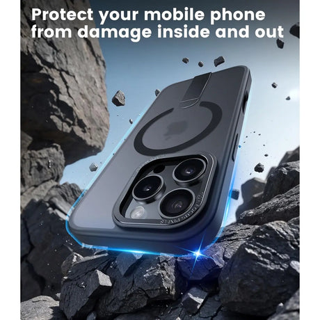 Robuste iPhone 16 Hülle mit integriertem Kickstand, starkem Magnetring für MagSafe und stoßfestem Gehäuse