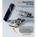 Robuste iPhone 16 Hülle mit integriertem Kickstand, starkem Magnetring für MagSafe und stoßfestem Gehäuse