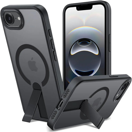 Robuste iPhone 16e Hülle mit integriertem Kickstand, starkem Magnetring für MagSafe und stoßfestem Gehäuse