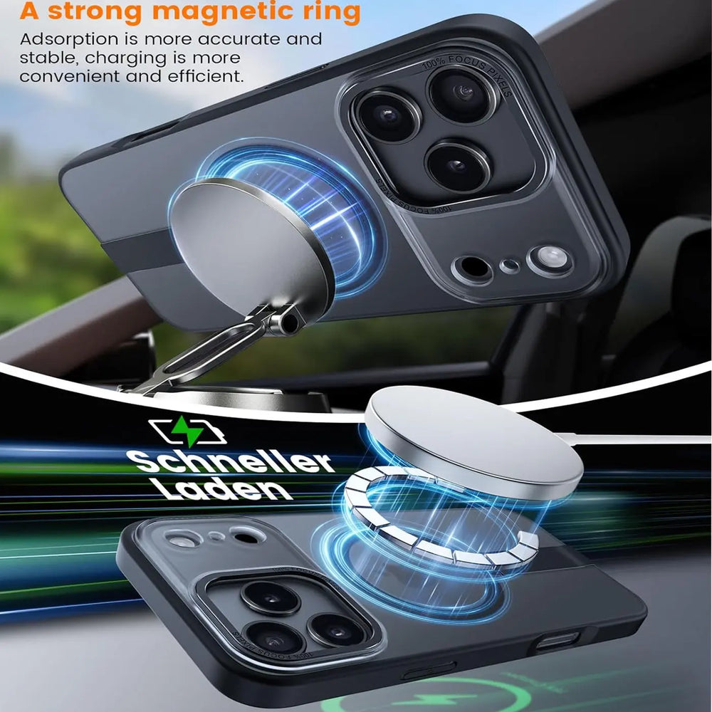 Robuste iPhone 17 Air Hülle mit integriertem Kickstand, starkem Magnetring für MagSafe und stoßfestem Gehäuse