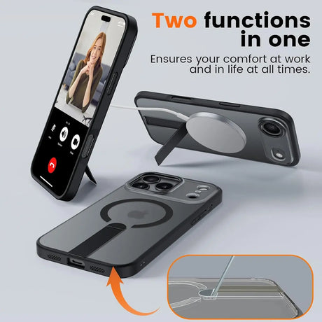 Robuste iPhone 17 Pro Max Hülle mit integriertem Kickstand, starkem Magnetring für MagSafe und stoßfestem Gehäuse