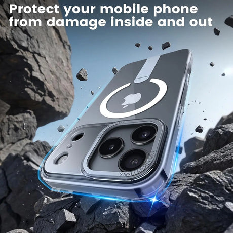 Robuste iPhone 17 Pro Max Hülle mit integriertem Kickstand, starkem Magnetring für MagSafe und stoßfestem Gehäuse
