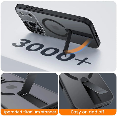 Robuste iPhone 17 Pro Hülle mit integriertem Kickstand, starkem Magnetring für MagSafe und stoßfestem Gehäuse