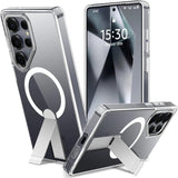 Robuste Samsung Galaxy S24 Ultra Hülle mit integriertem Kickstand, starkem Magnetring für MagSafe und stoßfestem Gehäuse