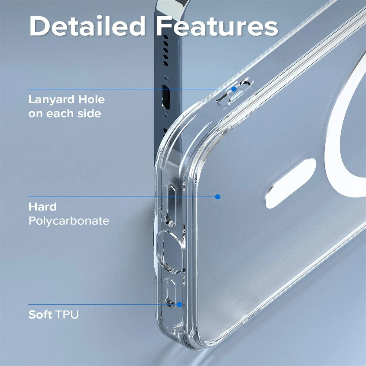Sichere und elegante MagSafe Hülle für iPhone 13 Pro in Transparent