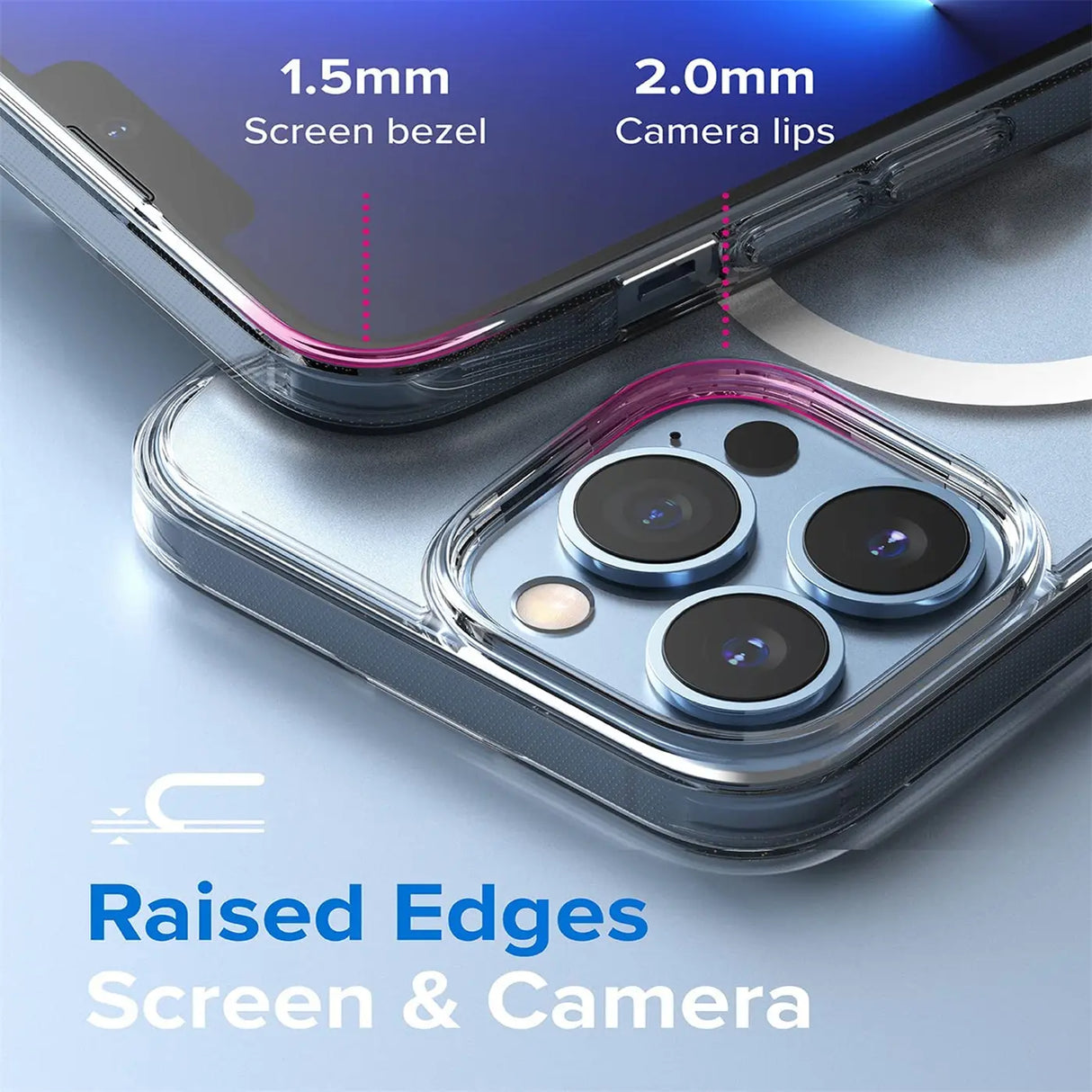 Sichere und elegante MagSafe Hülle für iPhone 14 Pro in Transparent