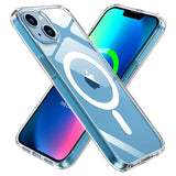 Sichere und elegante MagSafe Hülle für iPhone 15 Plus in Transparent