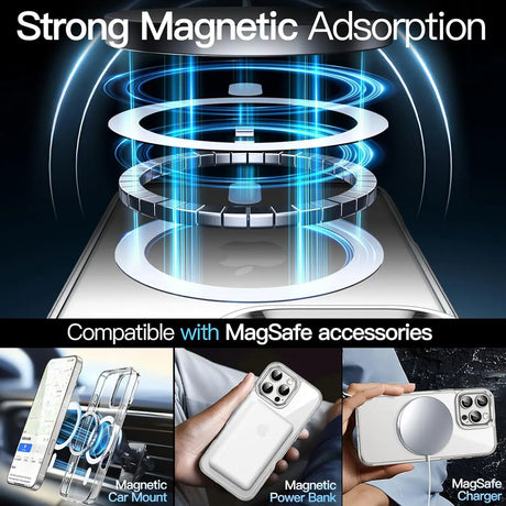 Sichere und elegante MagSafe Hülle für iPhone 16 Pro in Transparent