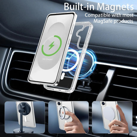 Sichere und elegante MagSafe Hülle für Samsung Galaxy S25+ in Transparent