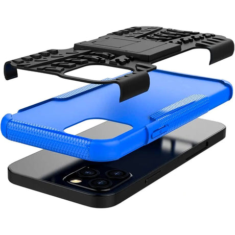 Sturzsichere, robuste Outdoor Handyhülle für iPhone 12 / 12 Pro in Blau