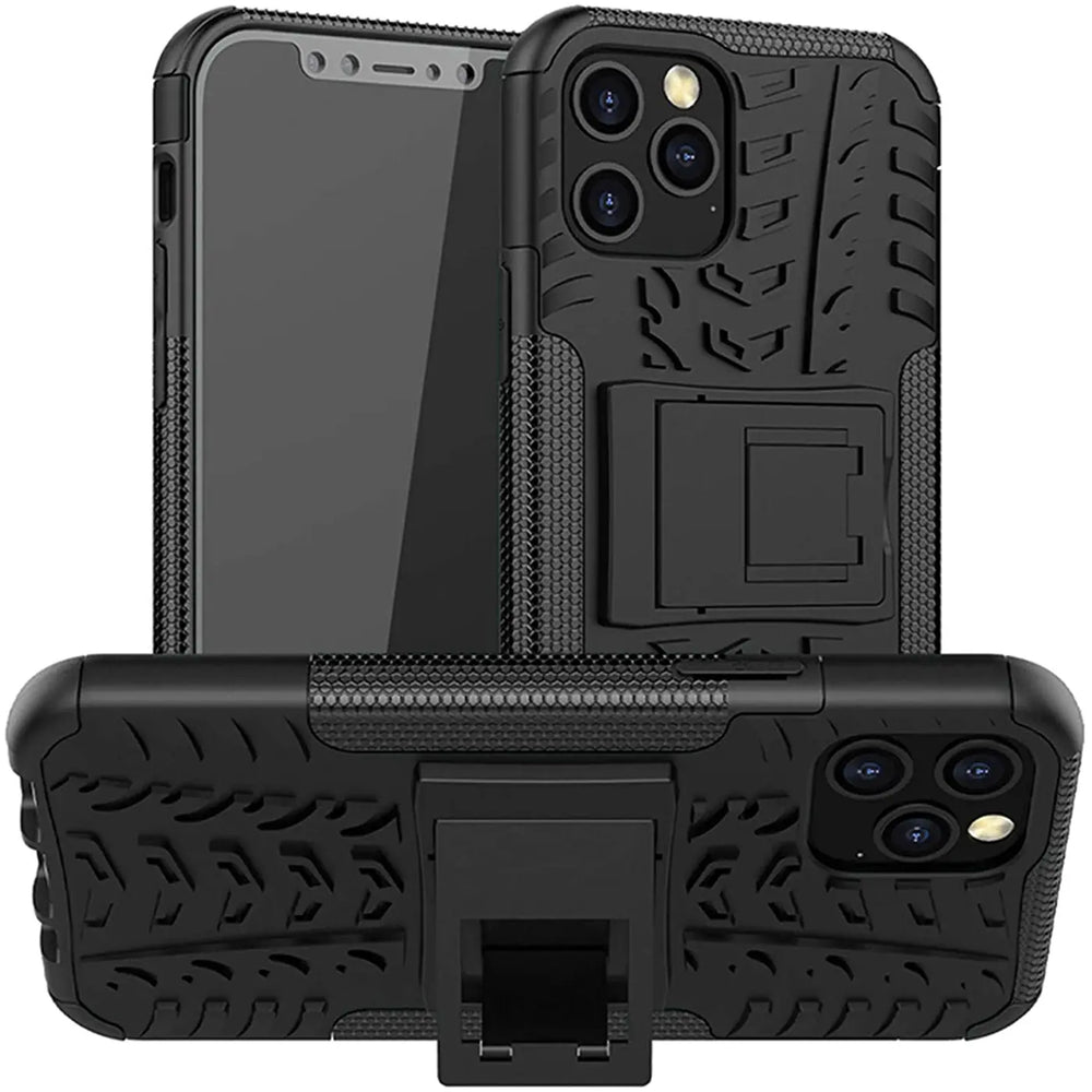 Sturzsichere, robuste Outdoor Handyhülle für iPhone 12 Pro Max in Schwarz