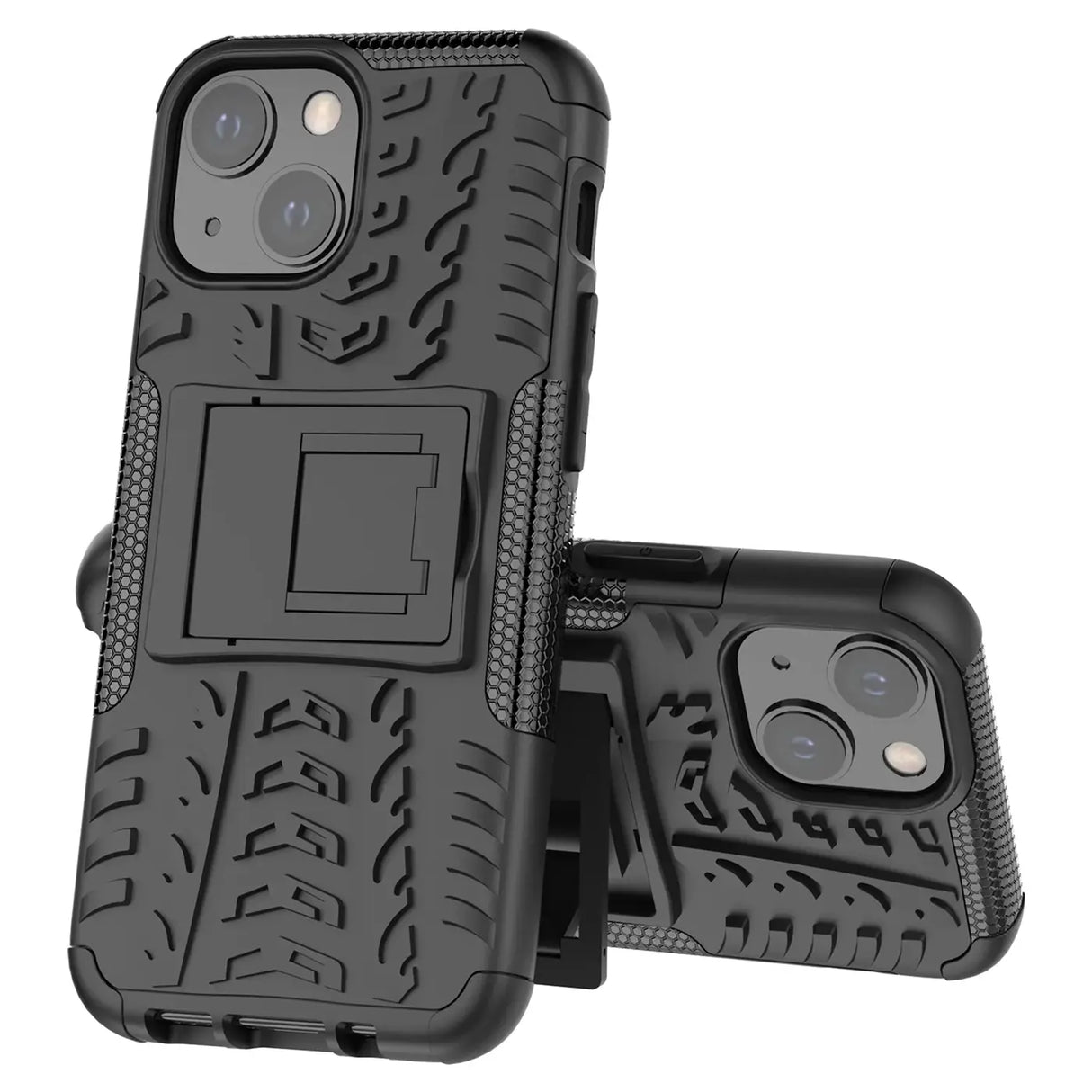 Sturzsichere, robuste Outdoor Handyhülle für iPhone 13 Mini in Schwarz