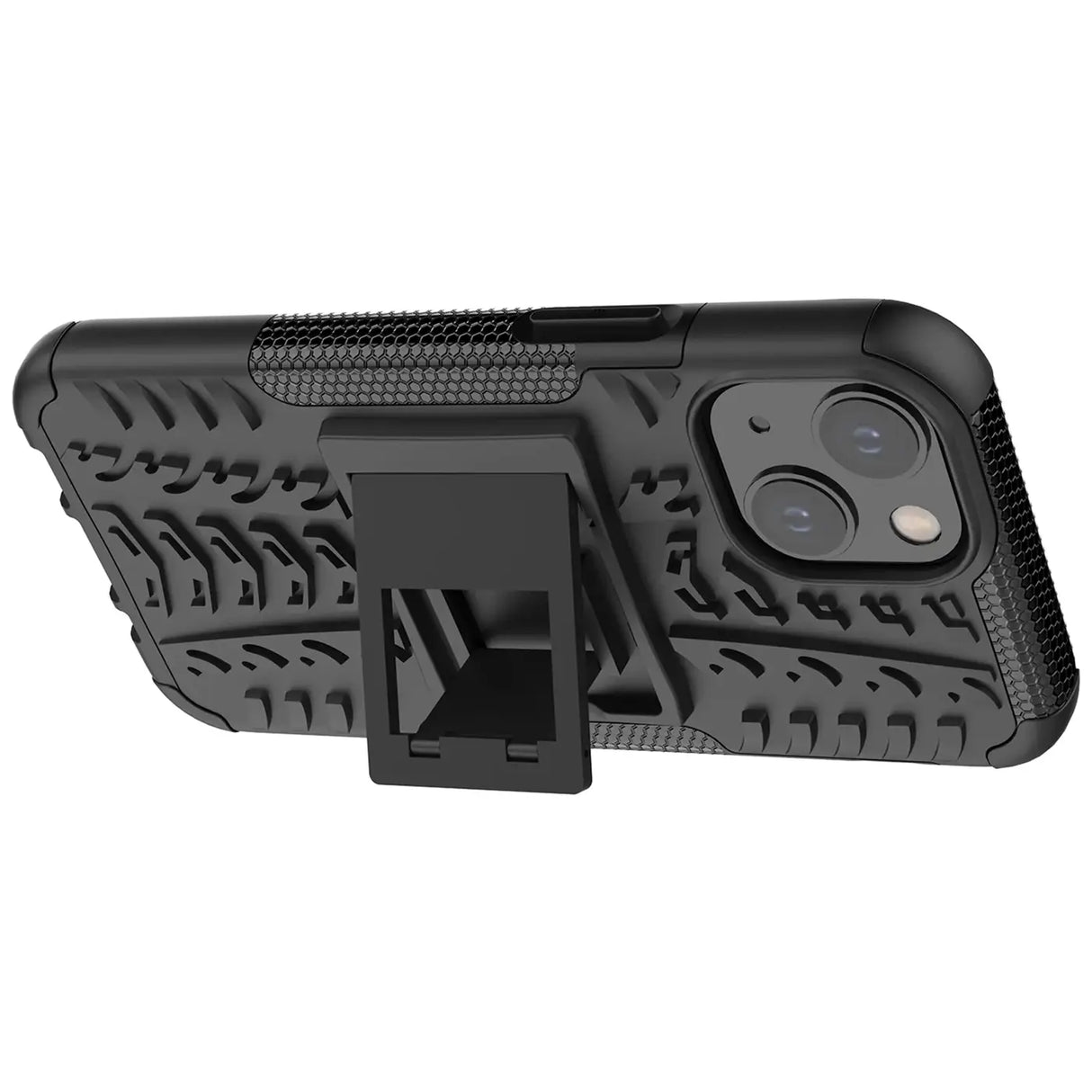 Sturzsichere, robuste Outdoor Handyhülle für iPhone 14 Plus in Schwarz