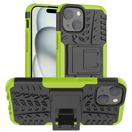 Sturzsichere, robuste Outdoor Handyhülle für iPhone 15 in Grün