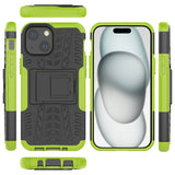 Sturzsichere, robuste Outdoor Handyhülle für iPhone 15 in Grün