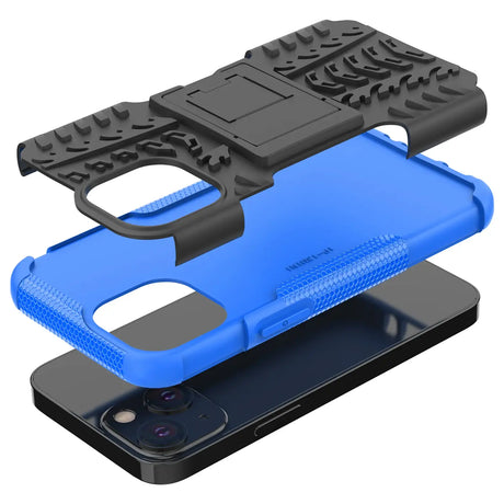 Sturzsichere, robuste Outdoor Handyhülle für iPhone 15 Plus in Blau