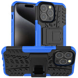 Sturzsichere, robuste Outdoor Handyhülle für iPhone 15 Pro in Blau