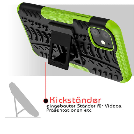 Sturzsichere, robuste Outdoor Handyhülle für iPhone 7 / 8 / SE 2 / SE 3 in Grün
