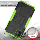 Sturzsichere, robuste Outdoor Handyhülle für iPhone 7 / 8 / SE 2 / SE 3 in Grün