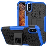 Sturzsichere, robuste Outdoor Handyhülle für iPhone X / XS in Blau