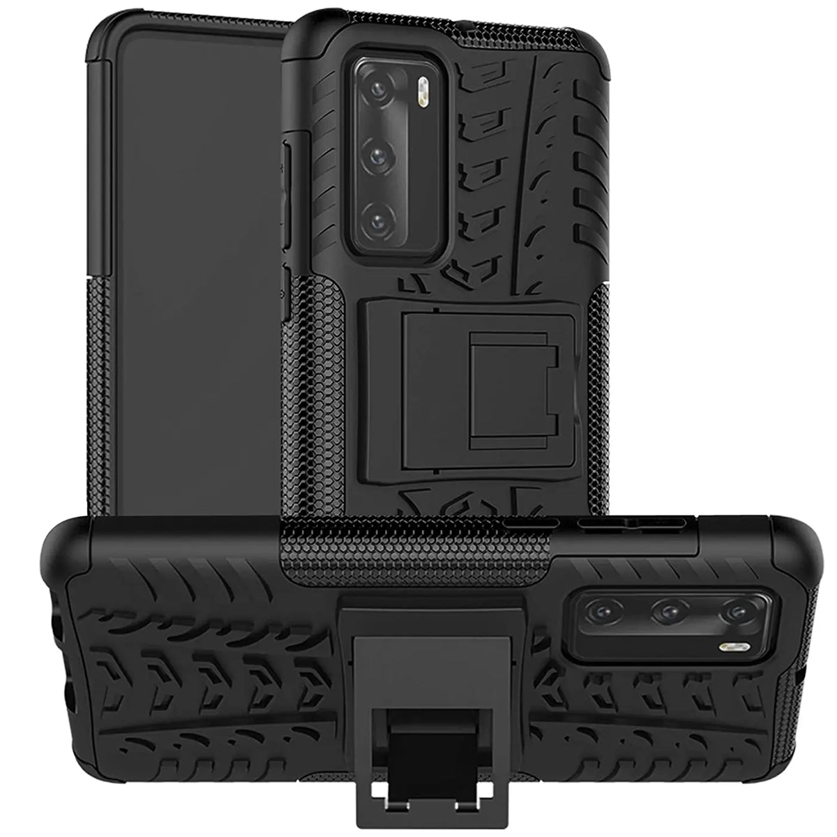 Sturzsichere, robuste Outdoor Handyhülle für Huawei P40 in Schwarz