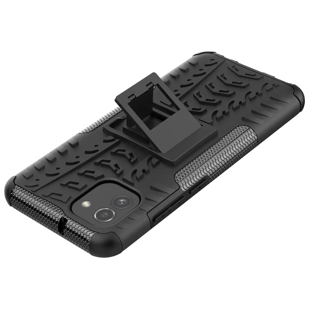 Sturzsichere, robuste Outdoor Handyhülle für Samsung Galaxy A03 in Schwarz
