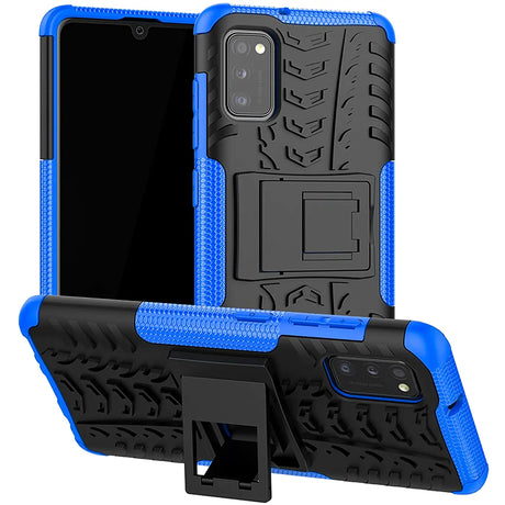 Sturzsichere, robuste Outdoor Handyhülle für Samsung Galaxy A03s in Blau