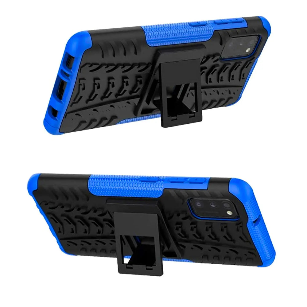Sturzsichere, robuste Outdoor Handyhülle für Samsung Galaxy A03s in Blau