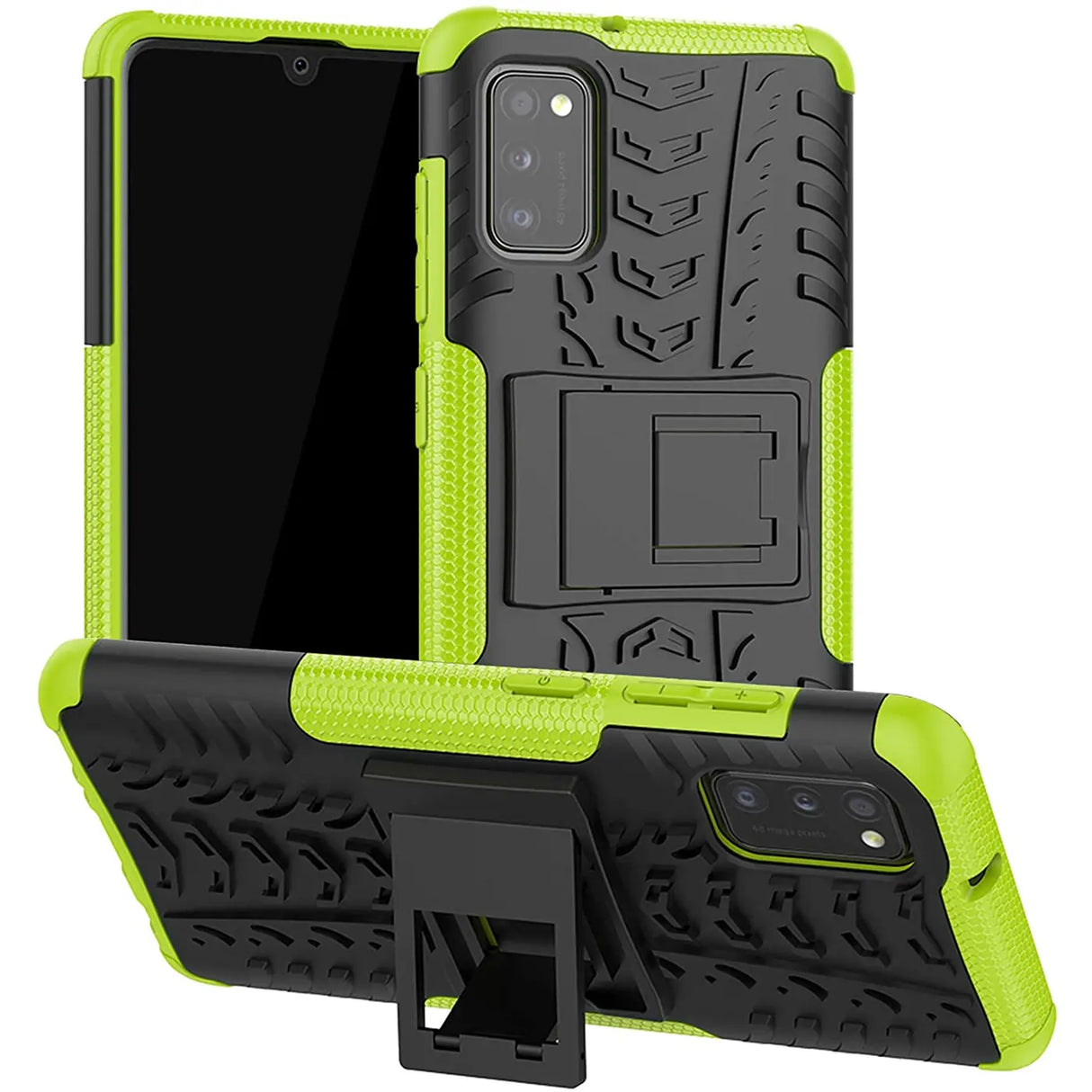 Sturzsichere, robuste Outdoor Handyhülle für Samsung Galaxy A03s in Grün