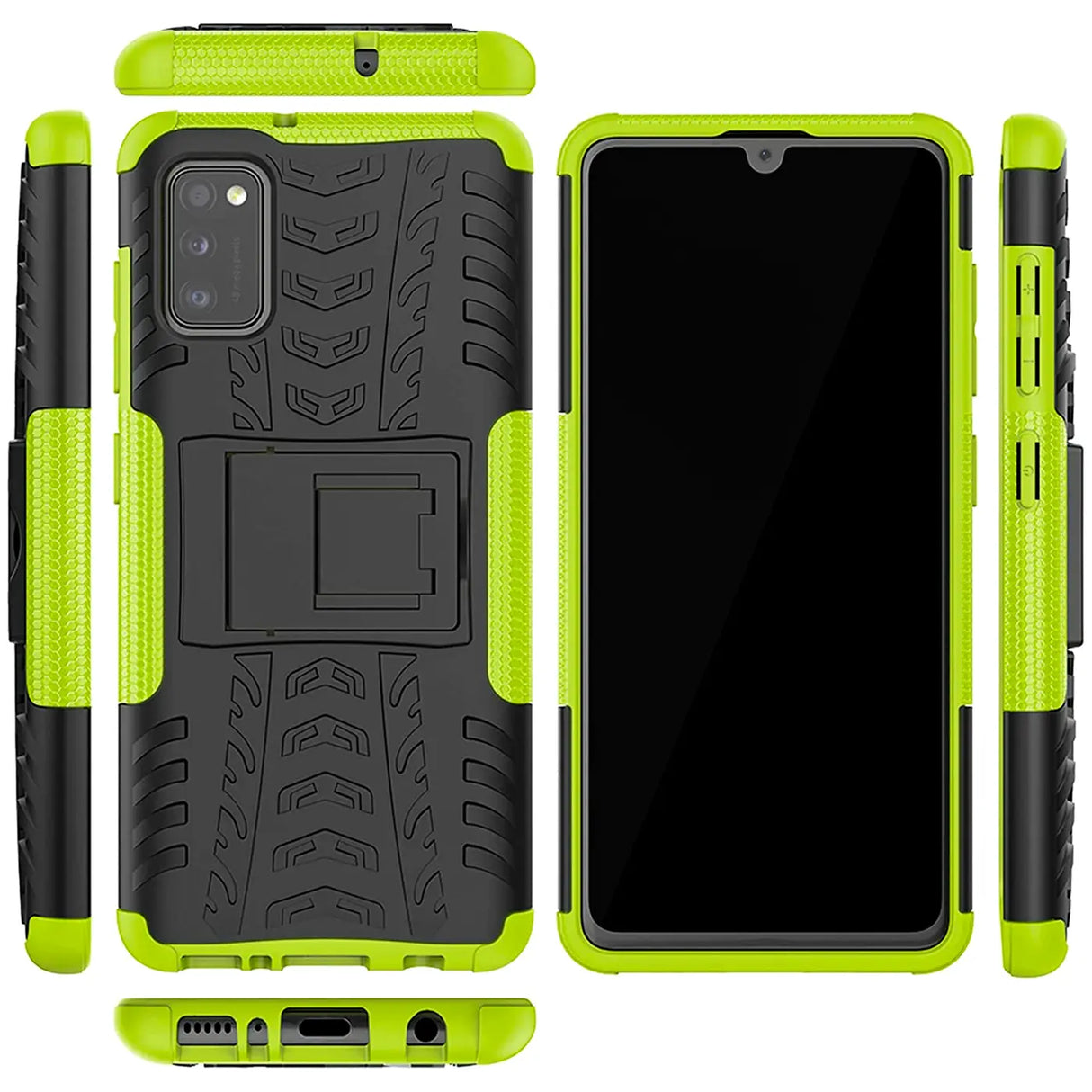 Sturzsichere, robuste Outdoor Handyhülle für Samsung Galaxy A03s in Grün