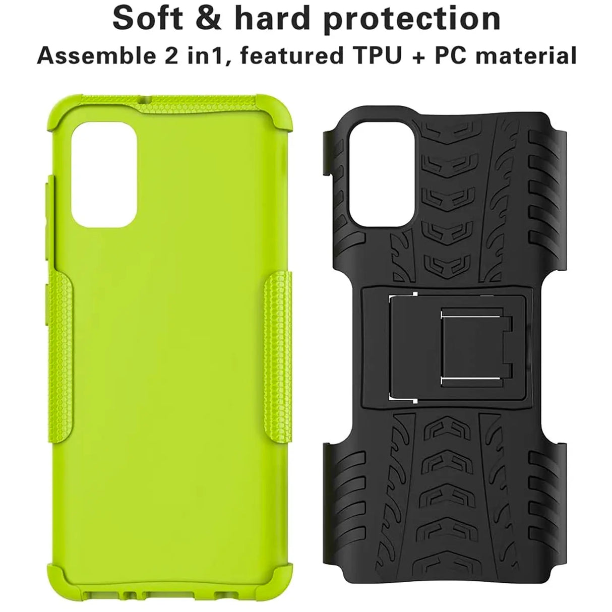 Sturzsichere, robuste Outdoor Handyhülle für Samsung Galaxy A03s in Grün