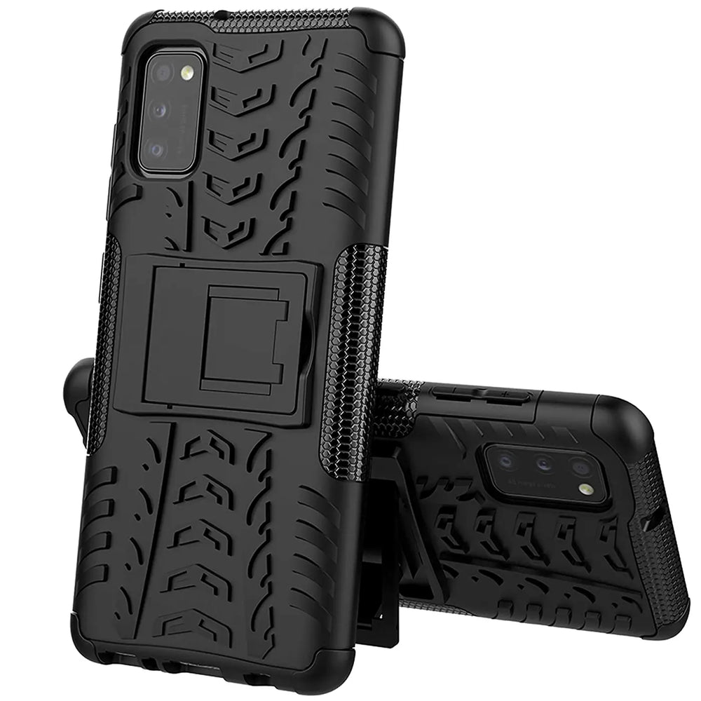 Sturzsichere, robuste Outdoor Handyhülle für Samsung Galaxy A03s in Schwarz