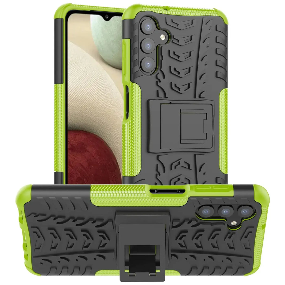 Sturzsichere, robuste Outdoor Handyhülle für Samsung Galaxy A14 4G / 5G in Grün